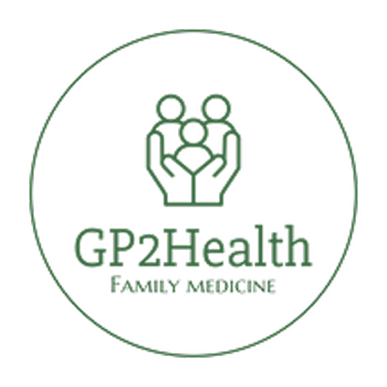 GP2Health logo, family medicine emblem.