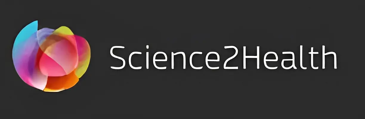 Science2Health logo with colorful abstract shape.