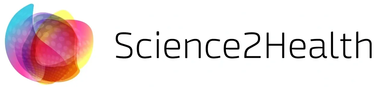 Science2Health logo with colorful abstract design.