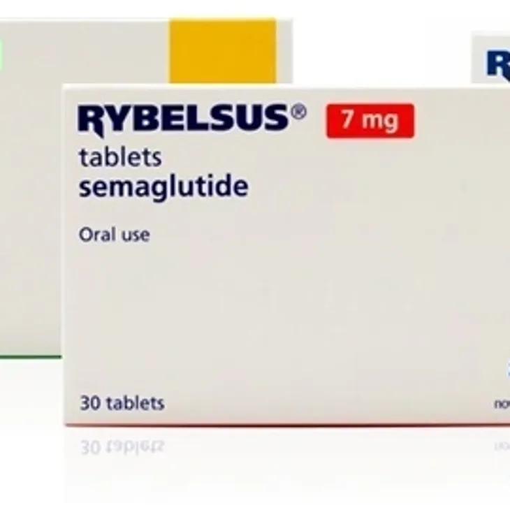 Rybelsus 7 mg semaglutide tablets packaging.